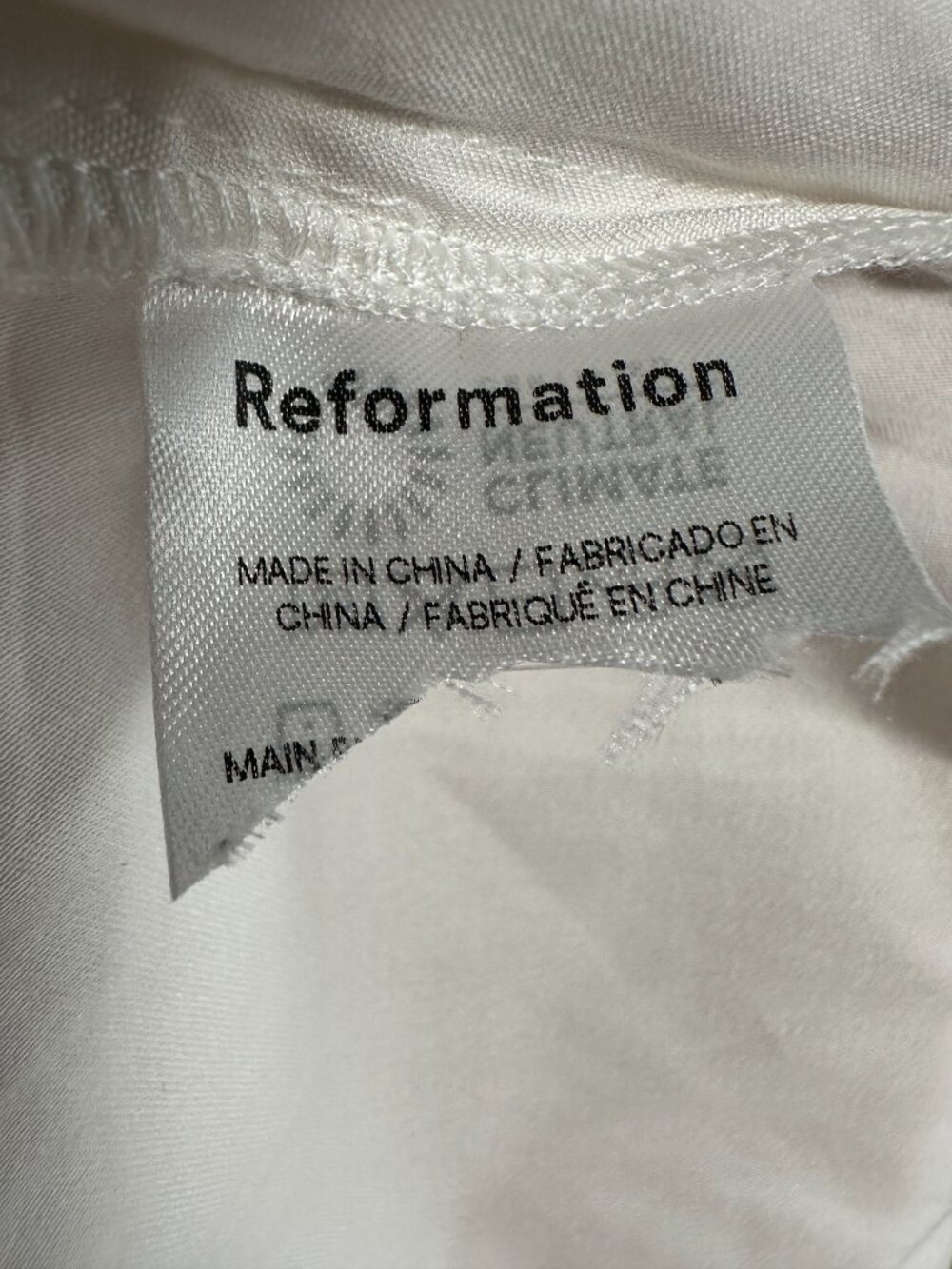 Reformation Micah Cotton Pants Drawstring Pants White Wide Leg L - Picture 7 of 7